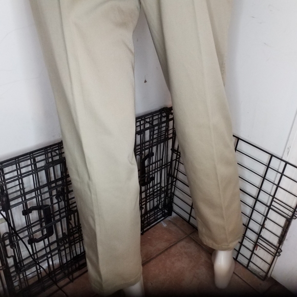 Ultra High Waisted Pants Vtg Academia corset Khaki Pleat Front Cotton pants 6 - Picture 8 of 12